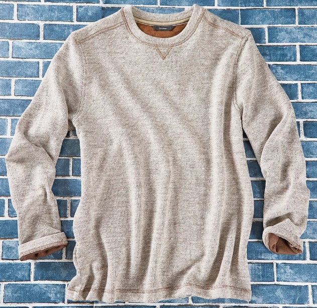 Nicoby Camel Ribbed Crew Neck Sweater