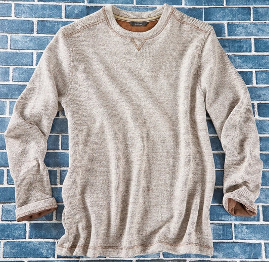 Nicoby Camel Ribbed Crew Neck Sweater