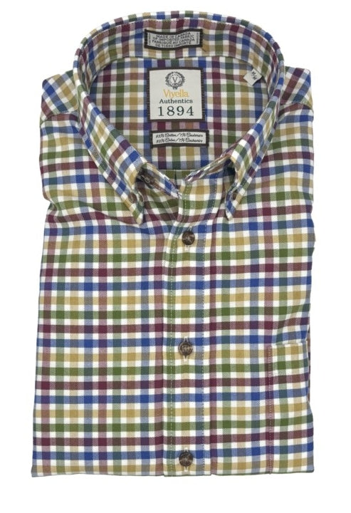 Viyella Long Sleeve Cotton and Cashmere Shirt
