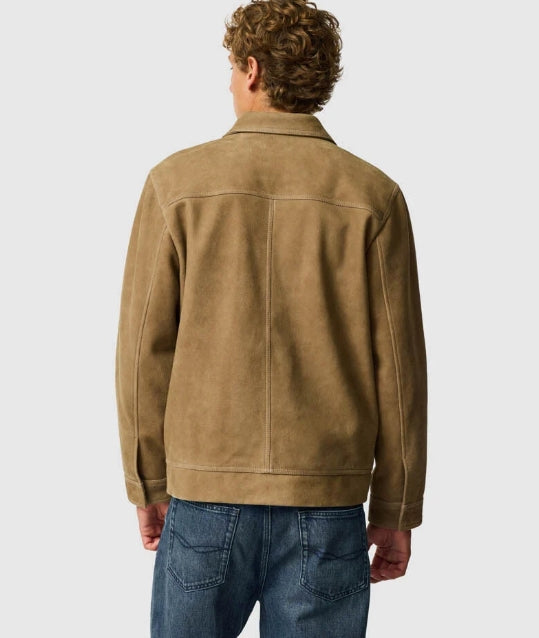 Rodd and Gunn Waitomo Caves Taupe Modern Fit Leather Jacket