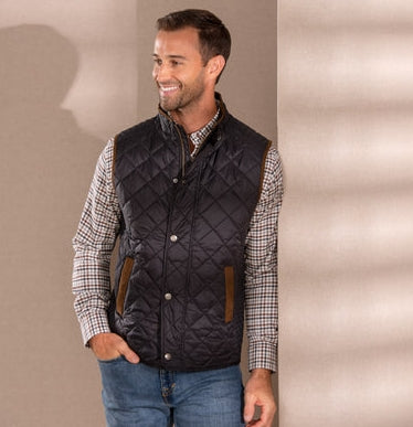 Madison Creek Black Greenville Diamond Quilted Nylon Vest