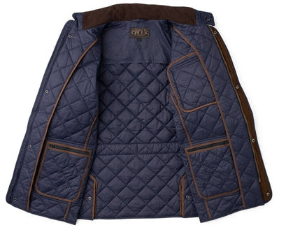 Madison Creek Adventurer Diamond Quilted Nylon Jacket in Navy