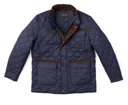 Madison Creek Adventurer Diamond Quilted Nylon Jacket in Navy