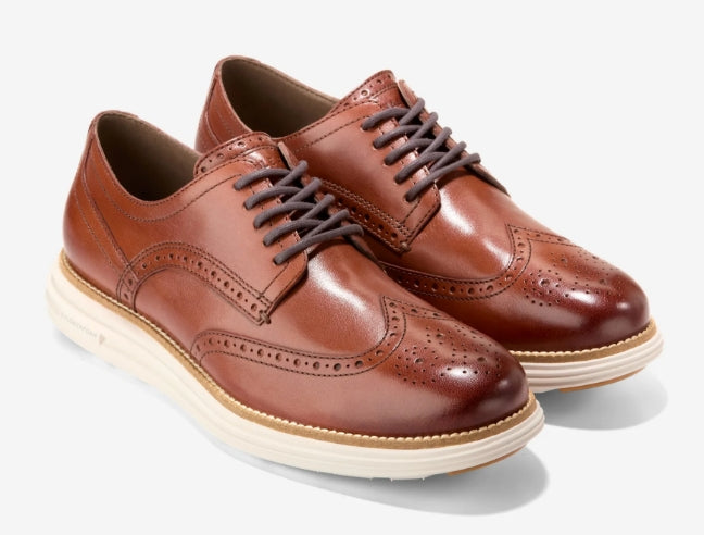 Cole Haan Men's ØriginalGrand Remastered Woodbury/Ivory Wingtip Oxfords