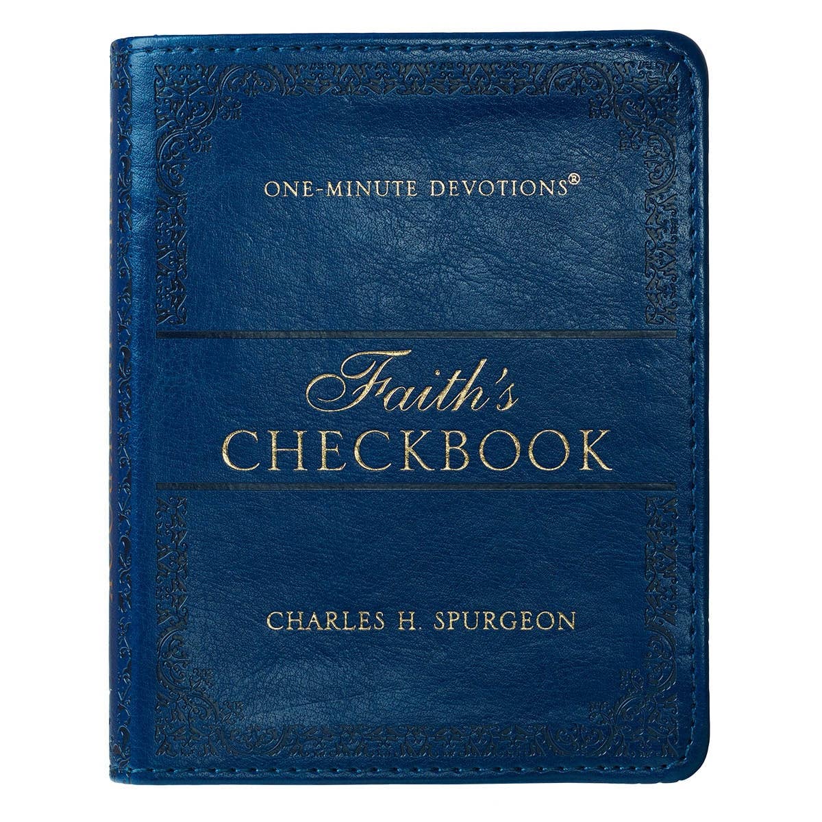 One-Minute Devotion Book, Faith's Checkbook by Charles Spurgeon, Faux Leather