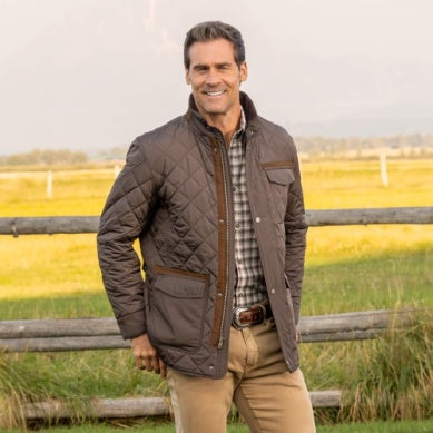 Madison Creek Adventurer Diamond Quilted Nylon Jacket in Gunmetal