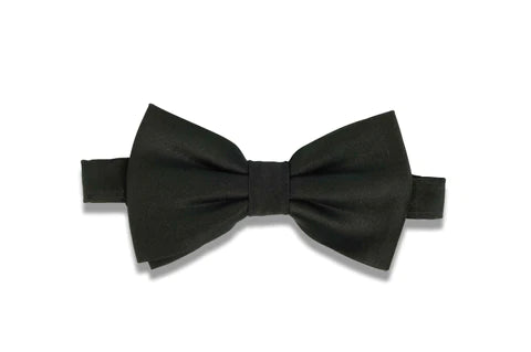 100% Silk 2 1/2 Inch Black Bow Tie