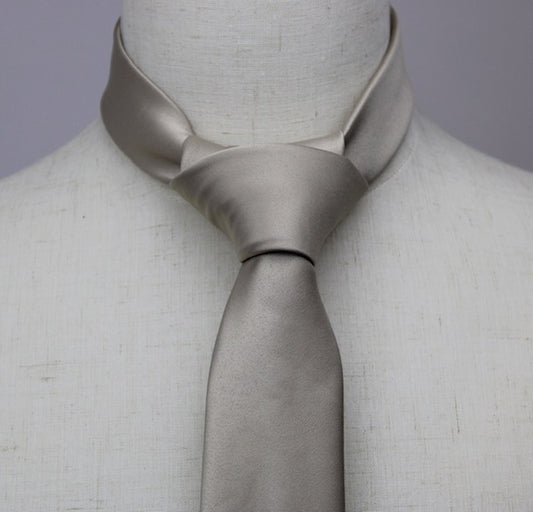 Men's 2 1/2 Inch Beige Slim Tie