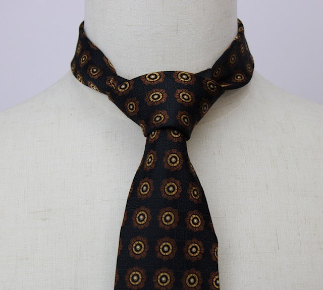 Bocara Black with Copper Medallions Tie