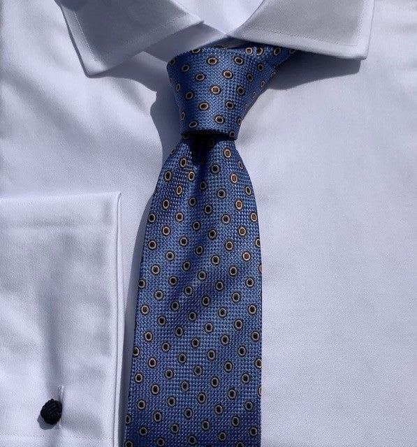 Bruno Marchesi Light Blue with Brown Dot Tie