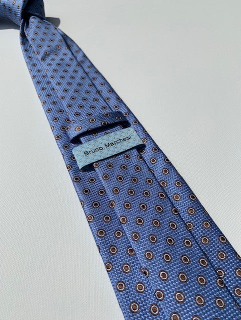 Bruno Marchesi Light Blue with Brown Dot Tie