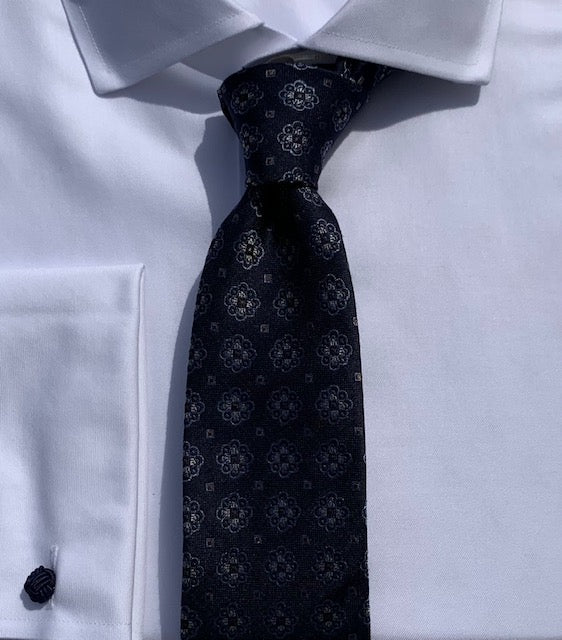 Bruno Marchesi Navy Floral tie