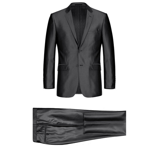 207-1 Men's Sharkskin Italian Styled Two Piece Suit