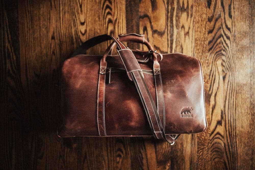 30L Weekender Top Grain Leather Duffel