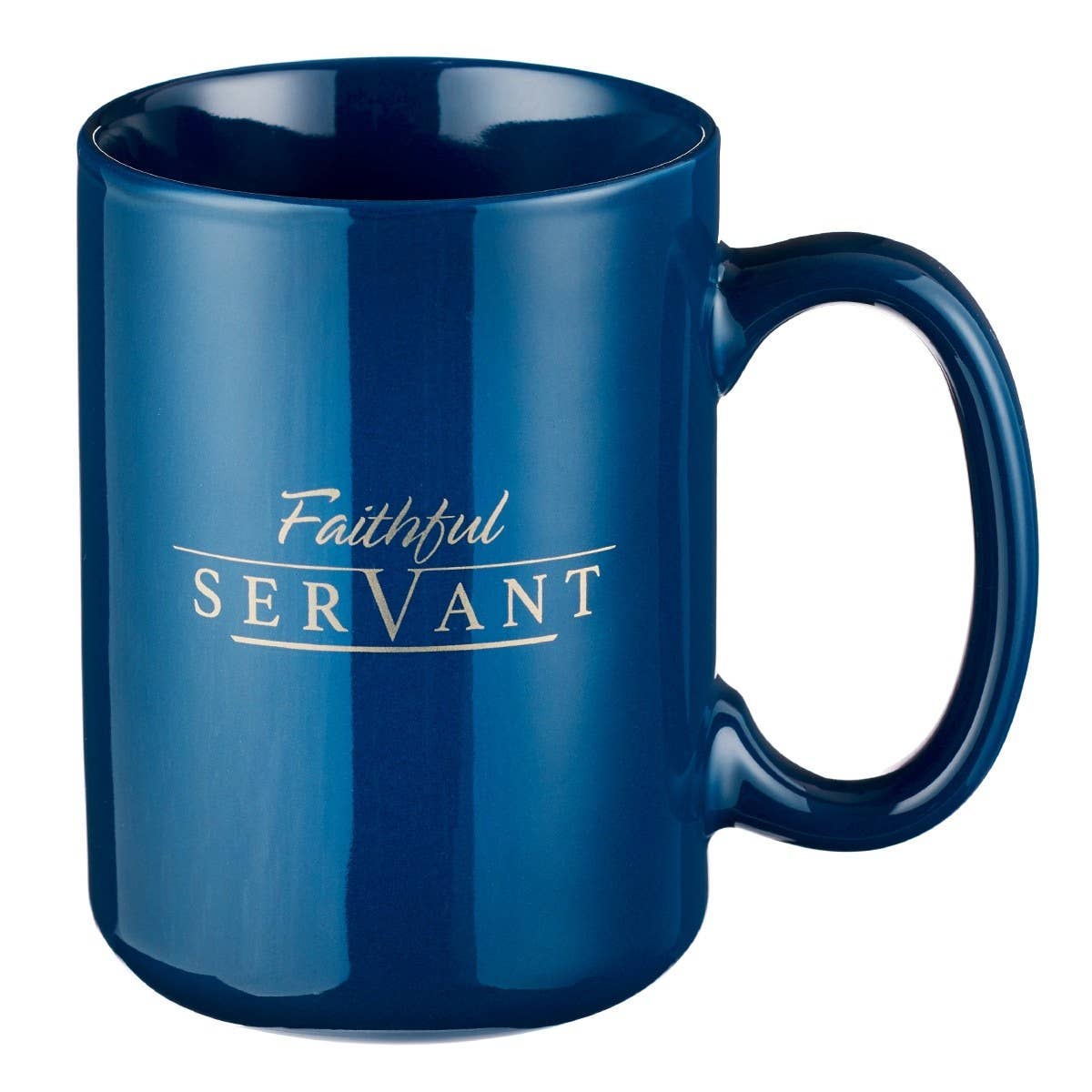 Coffee Mug Blue Faithful Servant 2 Chron. 15:7
