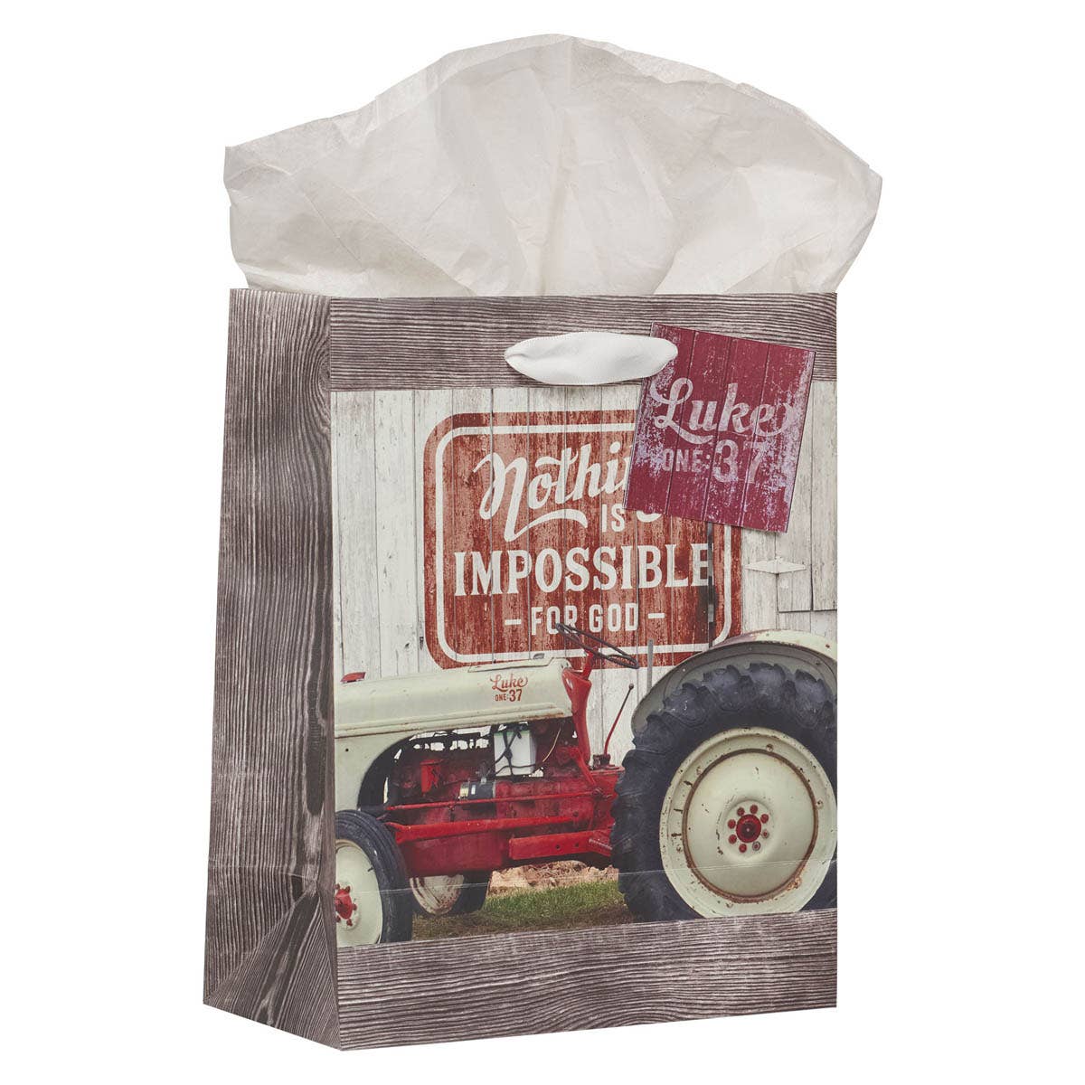 Gift Bag 8N Ford Tractor Nothing is Impossible Lk. 1:37