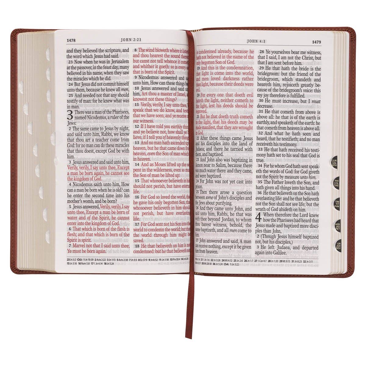 KJV Bible Giant Print Standard-size Faux Leather, Saddle Tan Book
