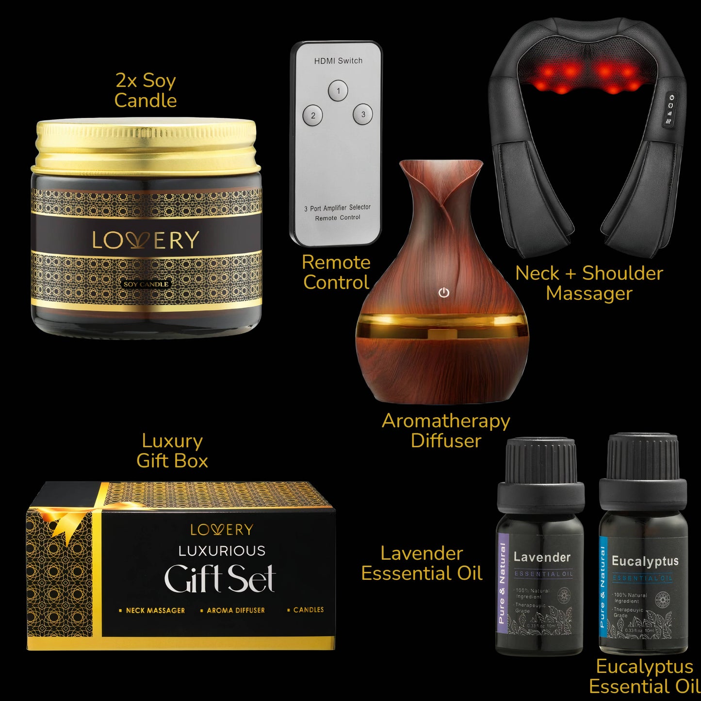 Aromatherapy Spa Gift Set - Ultimate Relaxation Massage Kit