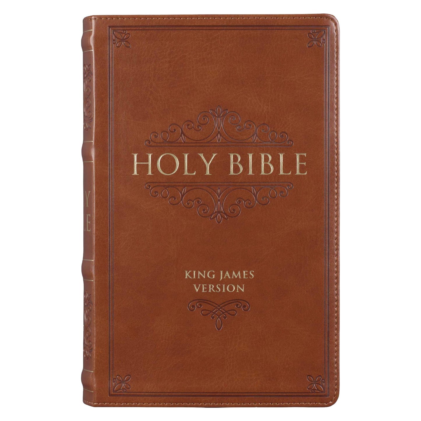 KJV Bible Giant Print Standard-size Faux Leather, Saddle Tan Book