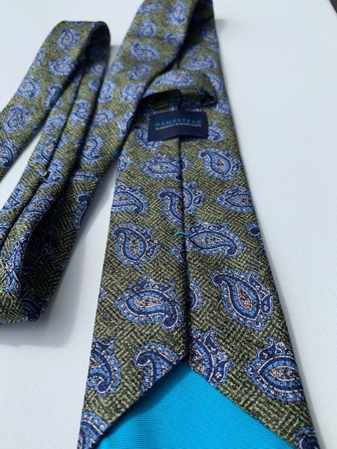 Geoff Nicholson Hamstead Collection Tie Made in Italy Green Paisley