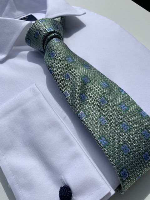 Bruno Marchesi Green and Blue Floral Tie