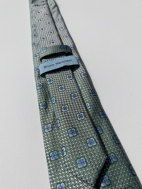 Bruno Marchesi Green and Blue Floral Tie