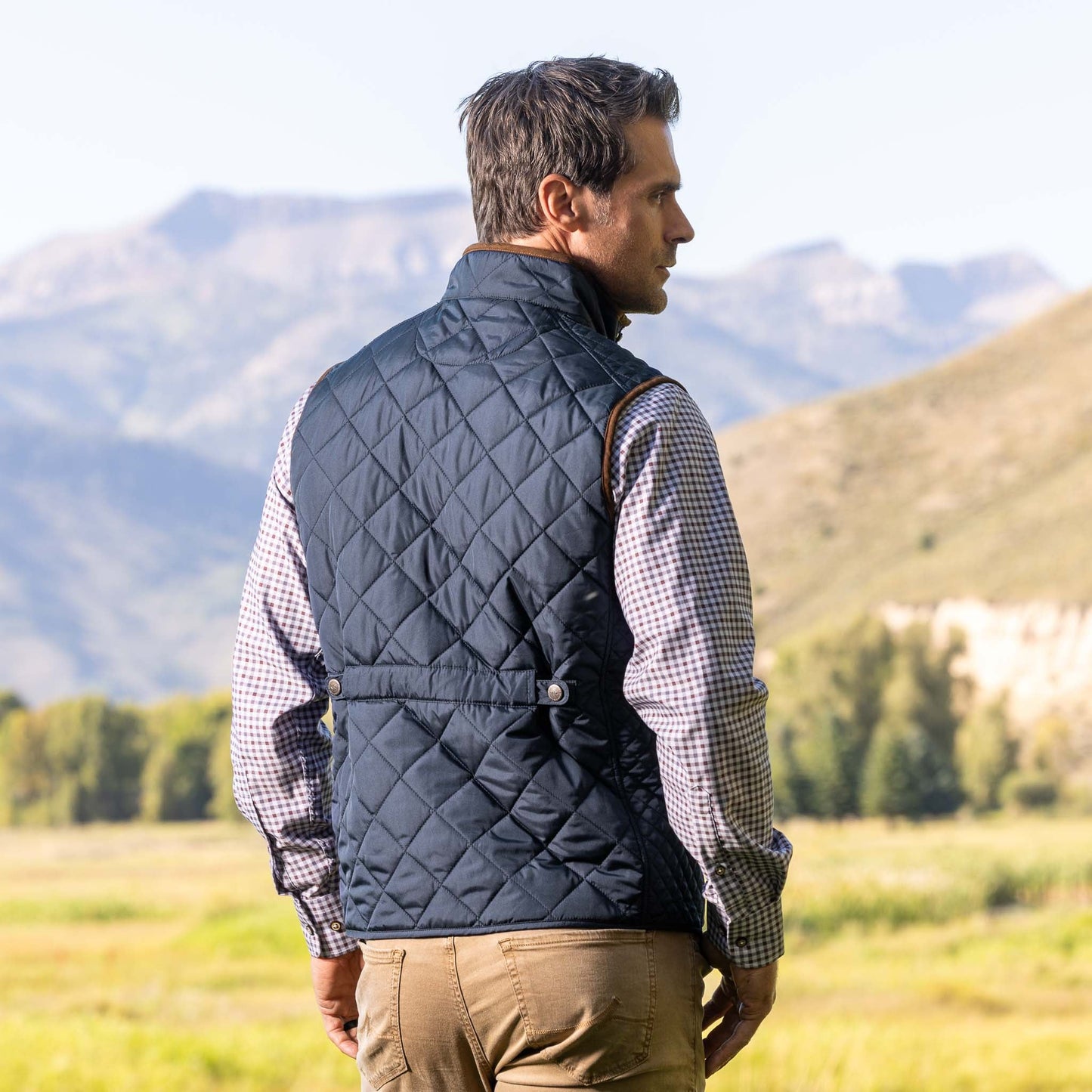 Madison Creek Navy Greenville Diamond Quilted Nylon Vest