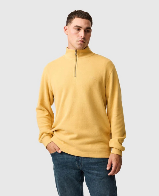 Rodd and Gunn Alton Ave 1/4 Zip Mustard Sweatshirt