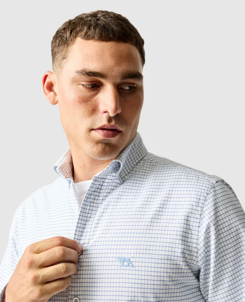 Rodd and Gunn Dusk Blue Check Oxford Button Down Shirt