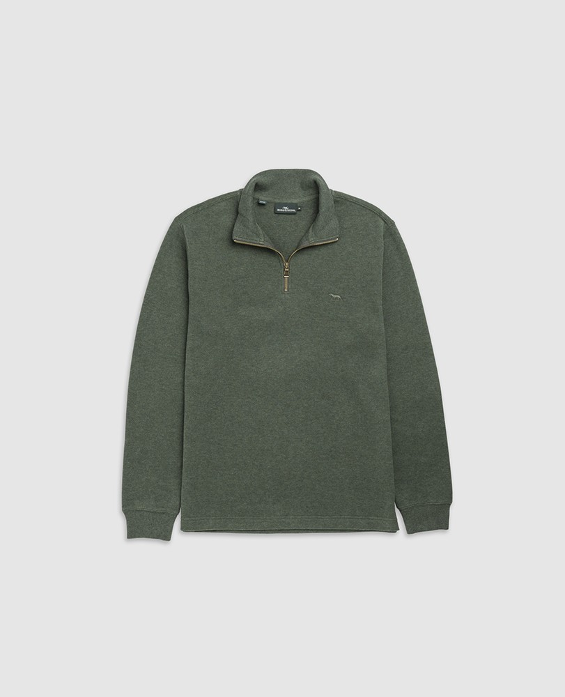 Rodd and Gunn Alton Ave 1/4 Zip Sweatshirt in Forest