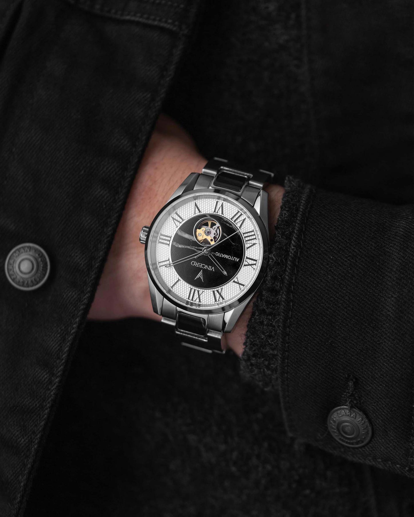 Vincero Marble Automatic - Silver Nero