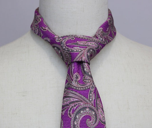 Hamstead Pink and Tan Floral All Silk Tie