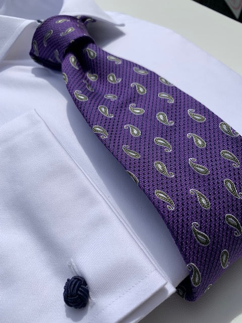 Bruno Marchesi Purple Paisley Tie