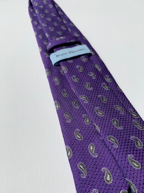 Bruno Marchesi Purple Paisley Tie