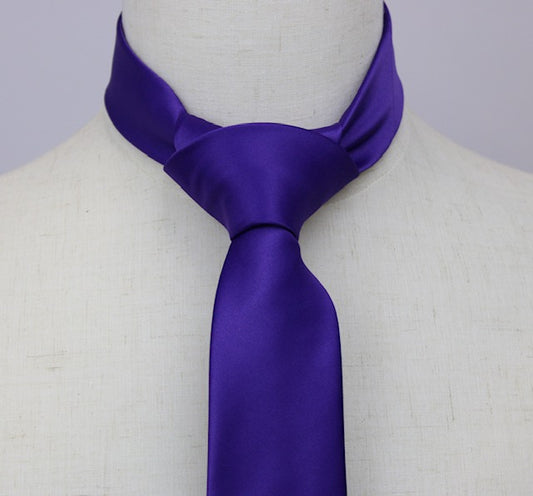 Men's 2 1/2 Inch Purple Slim Tie