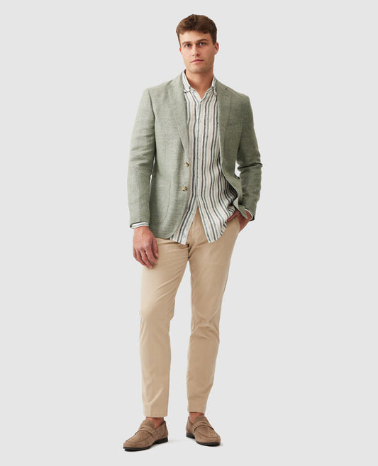 Rodd and Gunn The Cascades Sports Fit Linen Blend Sage Jacket