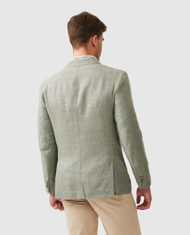 Rodd and Gunn The Cascades Sports Fit Linen Blend Sage Jacket
