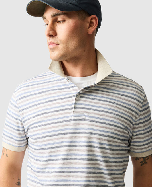 Rodd and Gunn Somes Island Sports Fit Polo Natural