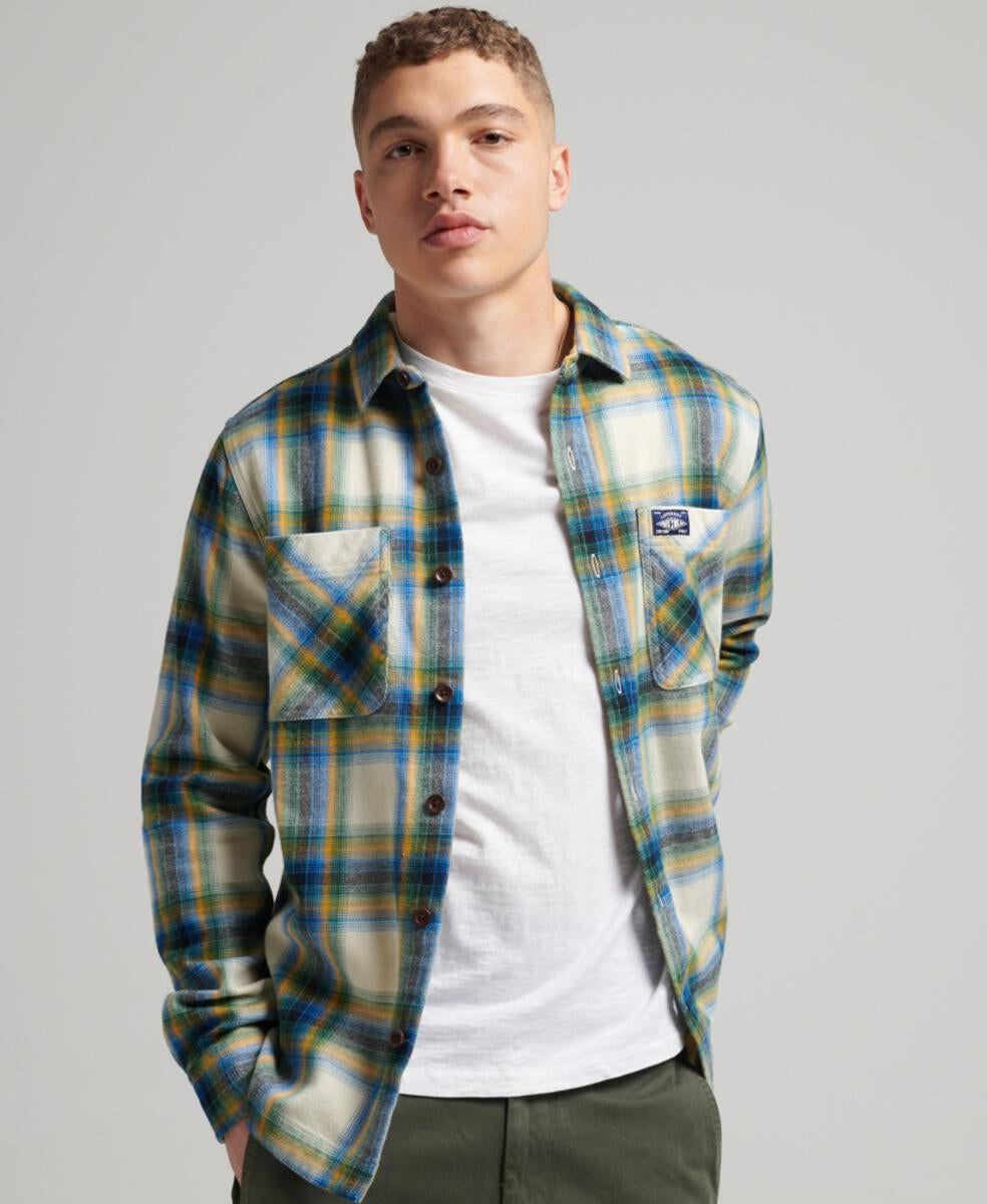 Superdry Vintage Check Overshirt on clearance