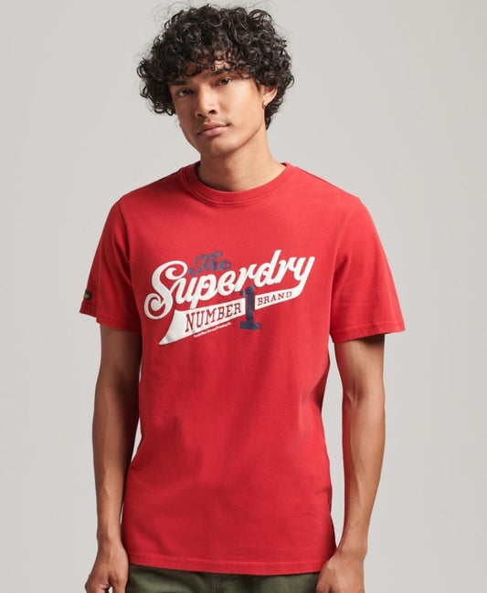 Superdry Vintage Scripted College T-Shirt on clearance