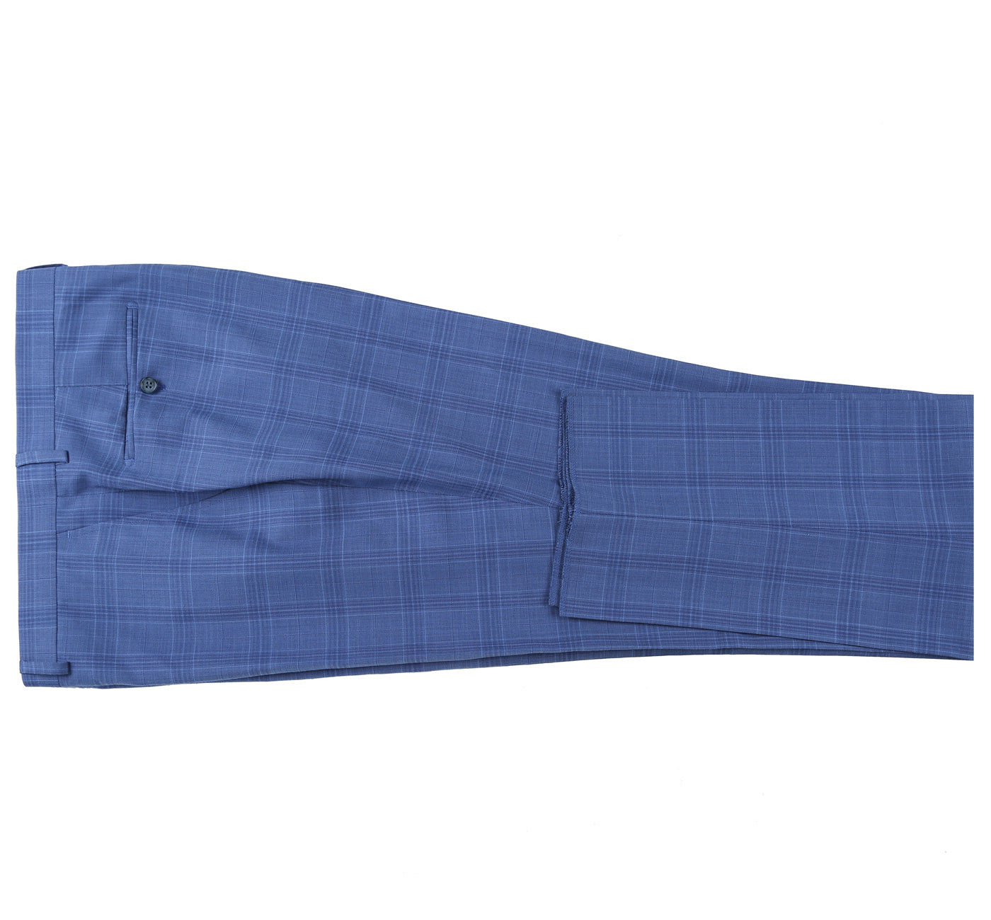 293-10 Men's 2-Piece Slim Fit Medium Blue Windowpane Suit