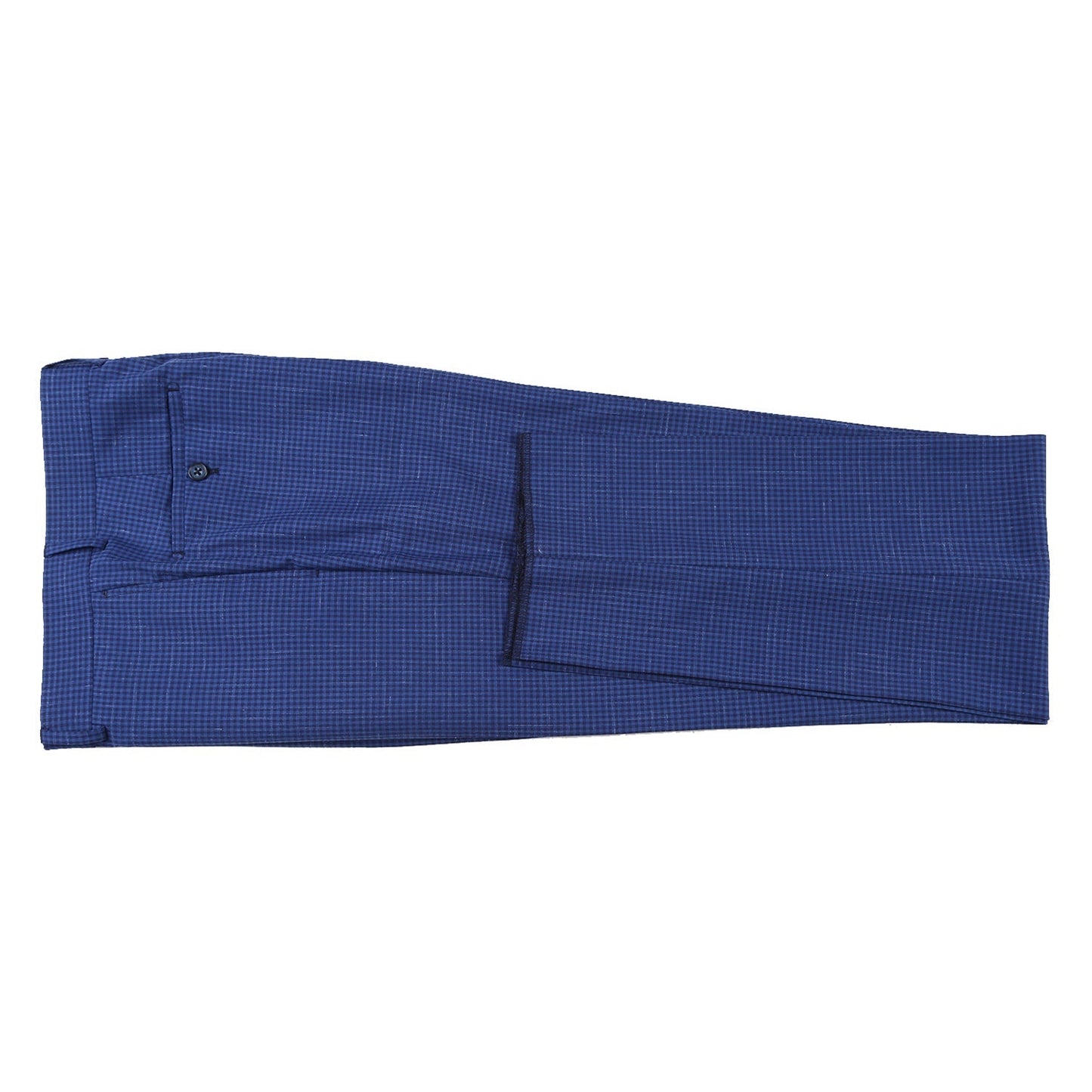 EL72-15-405 Slim Fit English Laundry Blue Mini-Check Wool Suit