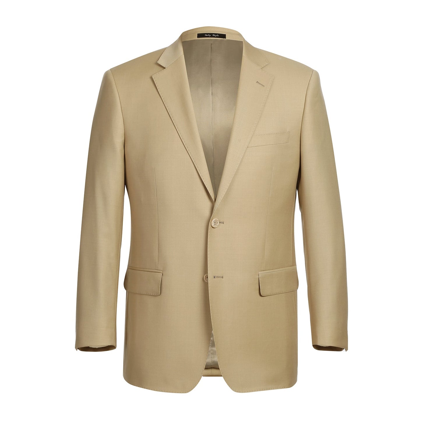 508-4 Men's 2-Piece Notch Lapel Tan 100% Wool Suit