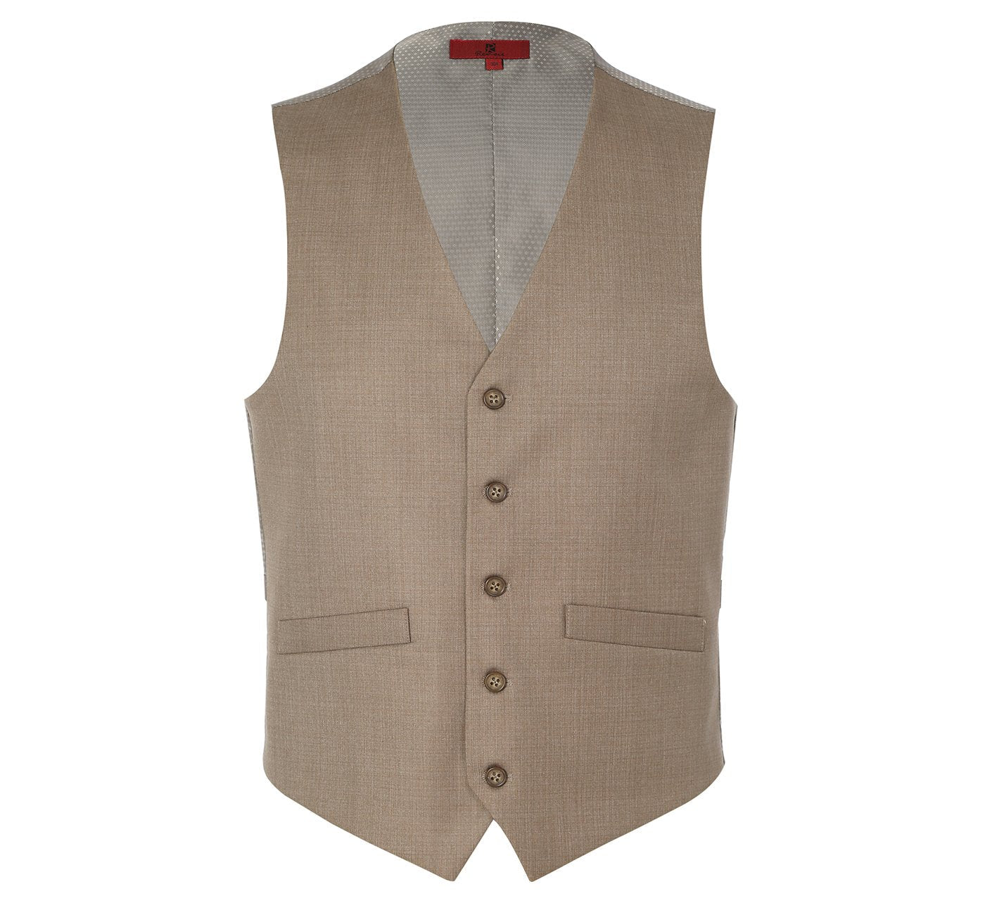 202-3 Men's Light Brown Classic Fit Suit Separate Vest