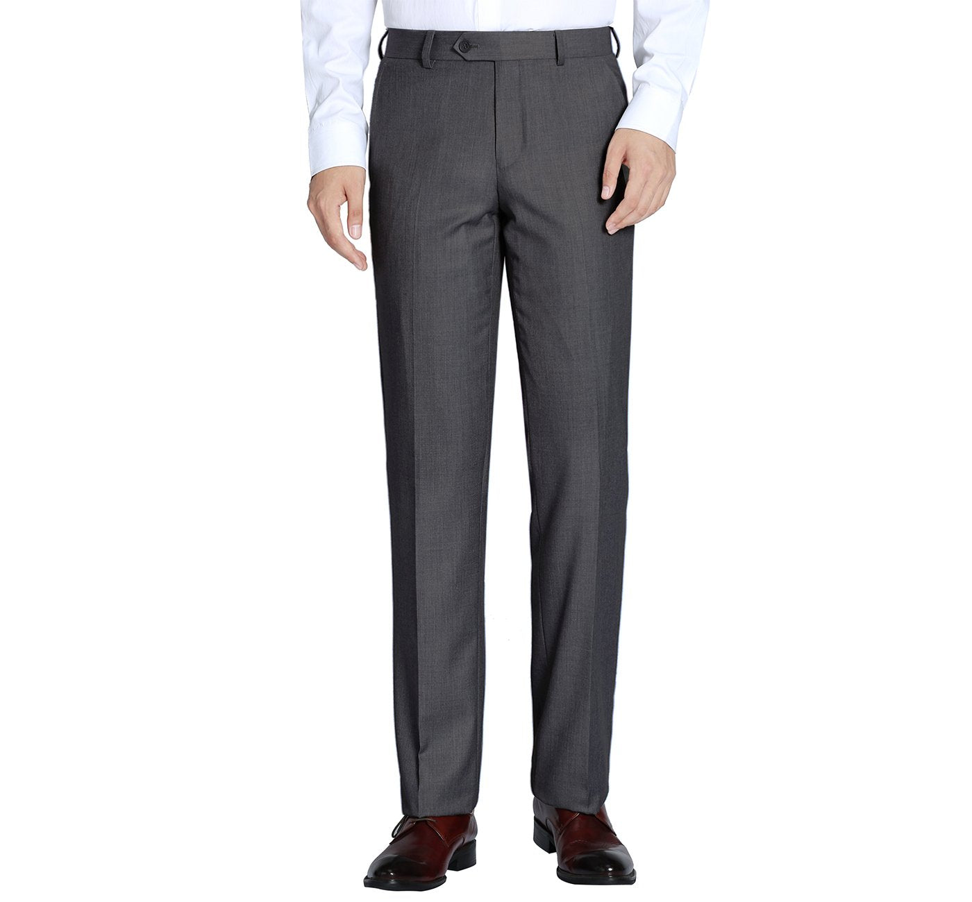 202-1 Men's Charcoal Flat Front Suit Separate Pants