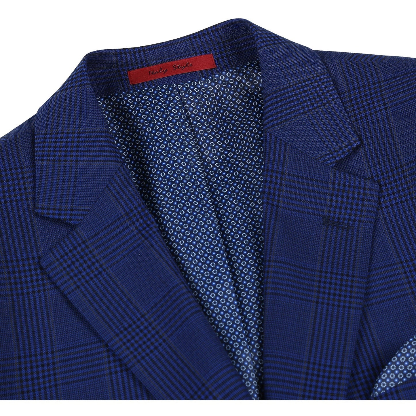 294-16 Men's Classic Fit Blue Windowpane Sport Coat