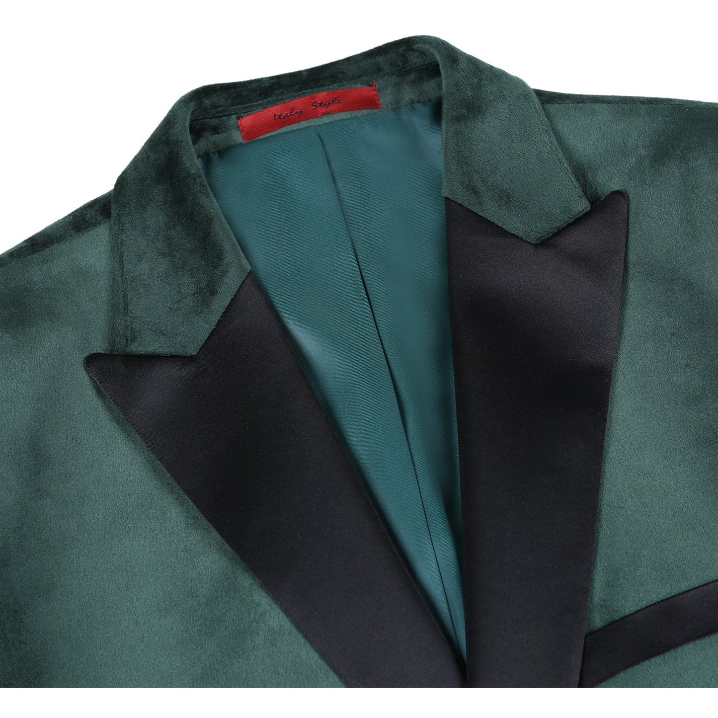 290-9 Men's Green Slim Fit Peak Lapel Tuxedo Jacket