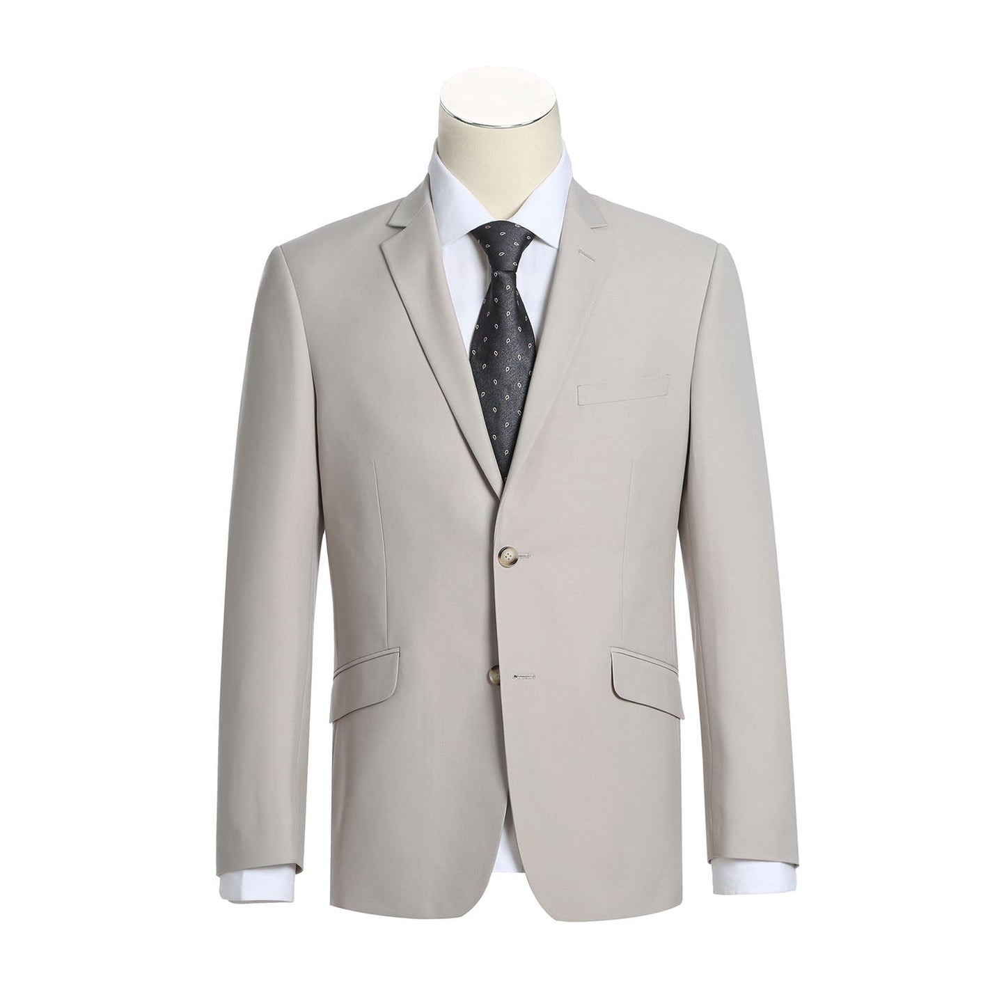 201-84 Men's 2-Piece Single Breasted Beige Notch Lapel Suit