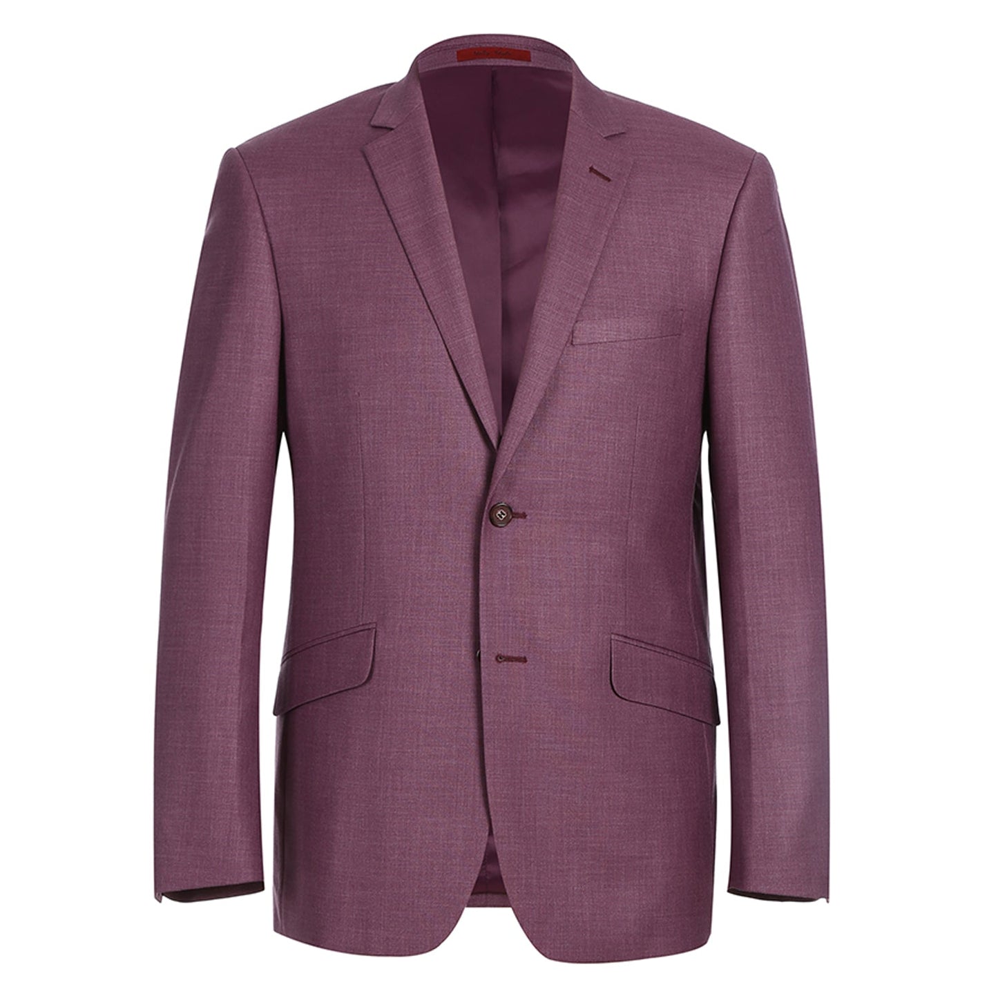 293-16 Men's Slim Fit Notch Lapel Berry Solid Suit