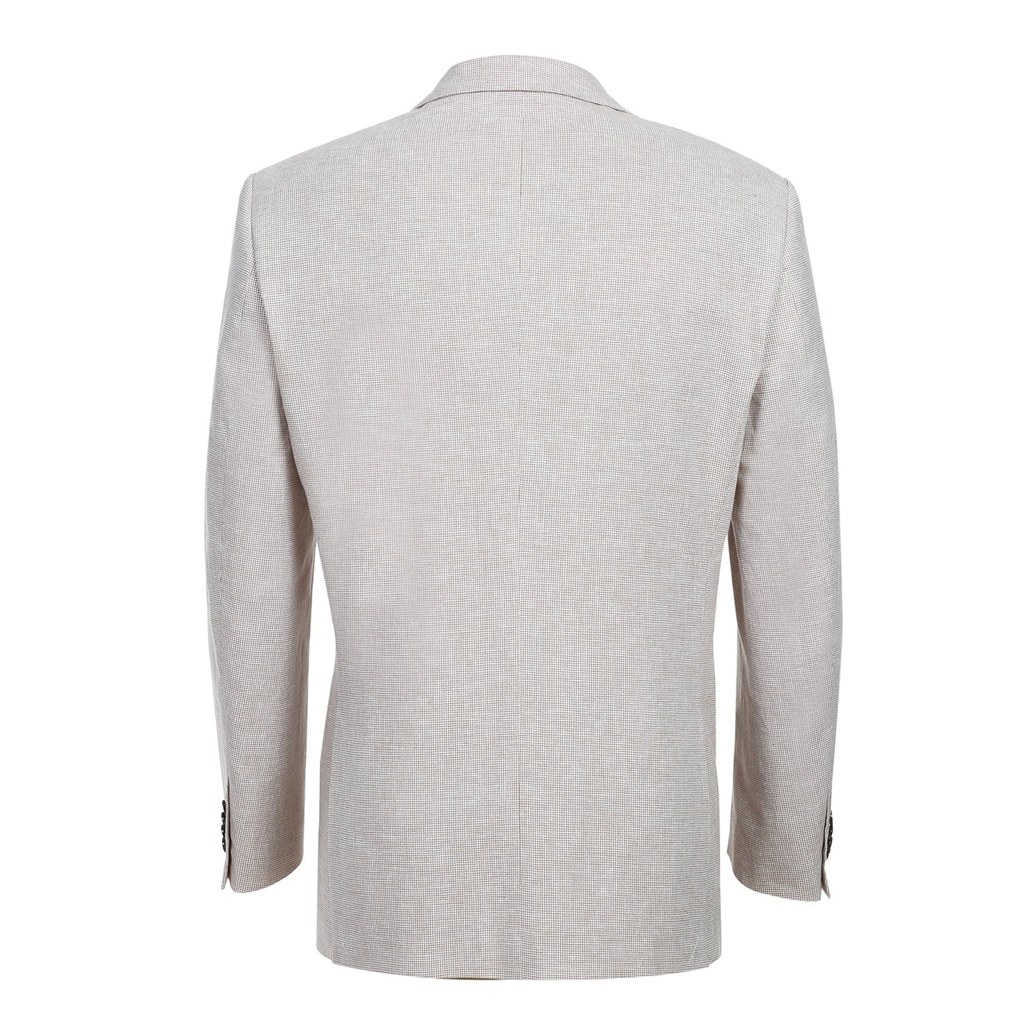 610-5 Men's Classic Fit Linen/Cotton Blend Tan Check Sport Coat